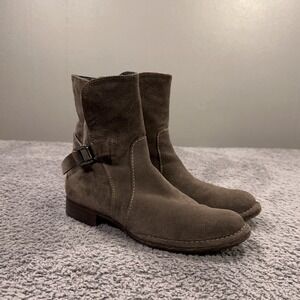 Alberto Fermani Boots Womens EUR 35.5 US 5.5 Brown Leather Suede Western Buckle